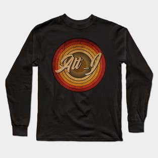 arjunthemaniac,circle retro faded Alt-J Long Sleeve T-Shirt